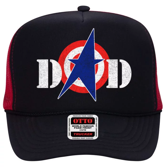 Captain Dad High Crown Mesh Trucker Hat