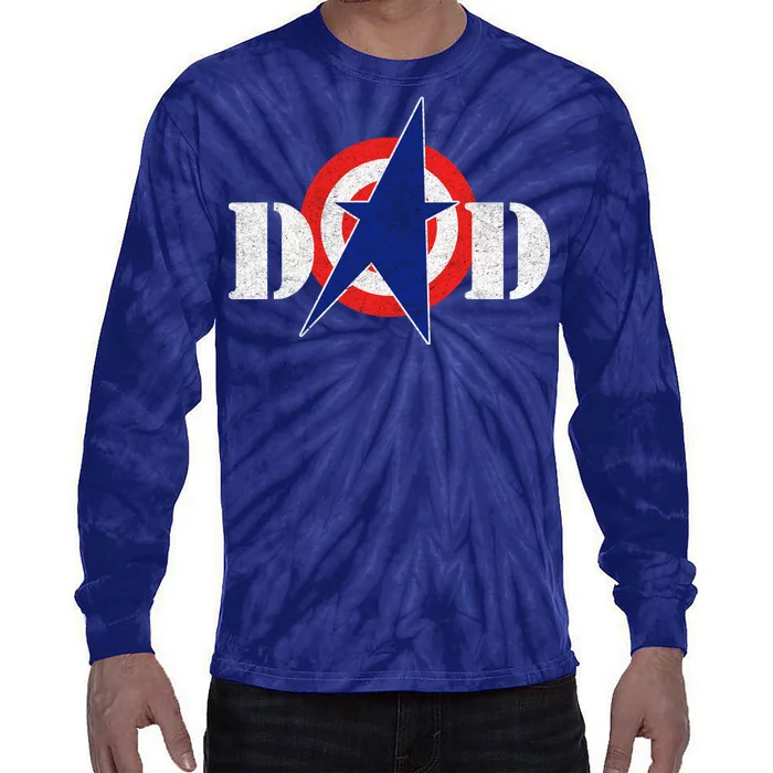 Captain Dad Tie-Dye Long Sleeve Shirt