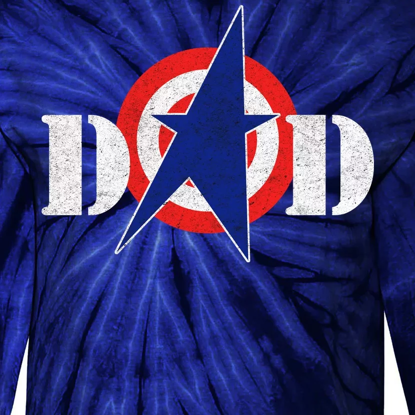 Captain Dad Tie-Dye Long Sleeve Shirt