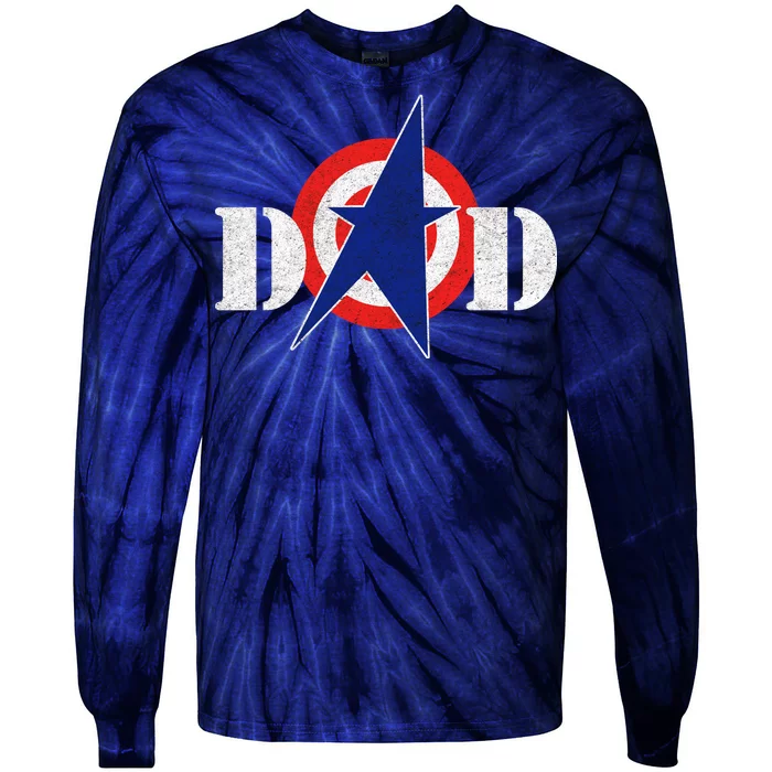 Captain Dad Tie-Dye Long Sleeve Shirt