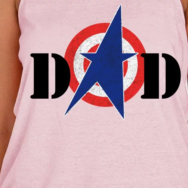 Captain Dad Women's Knotted Racerback Tank