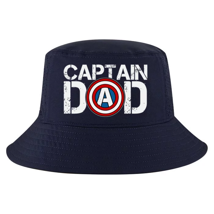 Captain Dad Super Hero Father's Day Cool Comfort Performance Bucket Hat