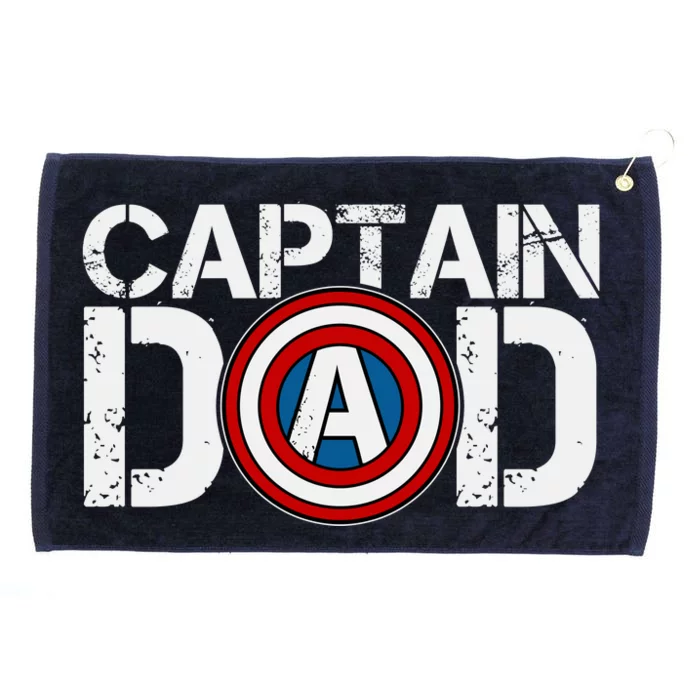 Captain Dad Super Hero Father's Day Grommeted Golf Towel