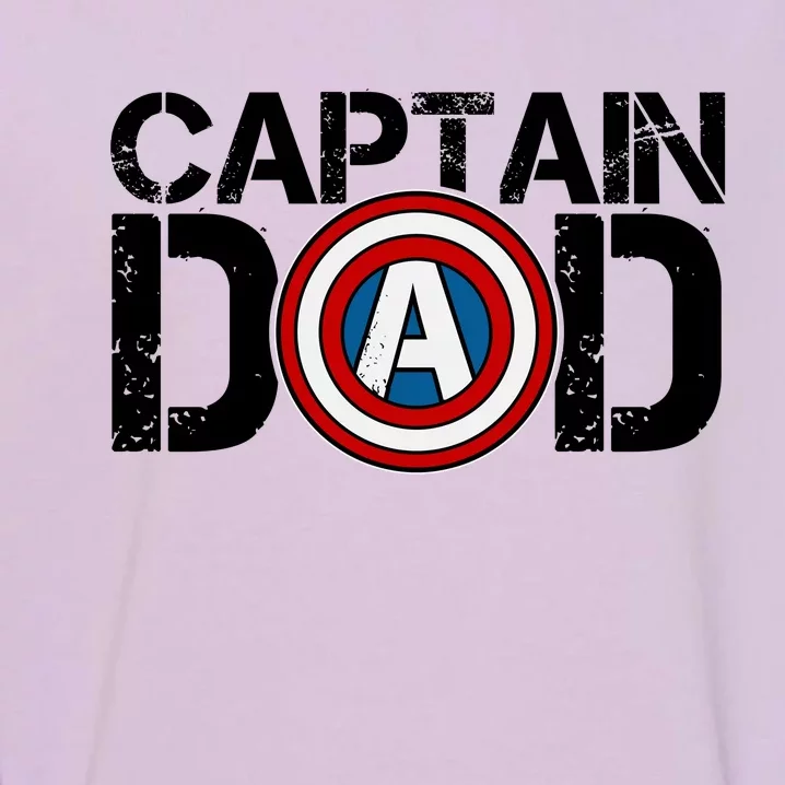 Captain Dad Super Hero Father's Day Garment-Dyed Sweatshirt