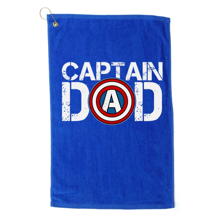 Captain Dad Super Hero Father's Day Platinum Collection Golf Towel