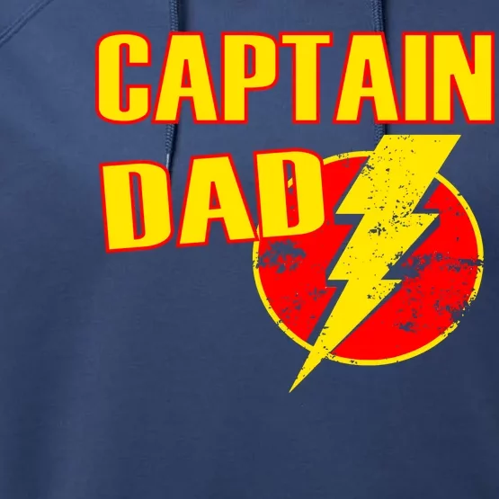 Captain Dad: Superhero Performance Fleece Hoodie