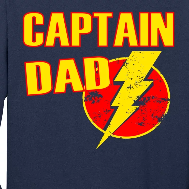 Captain Dad: Superhero Long Sleeve Shirt