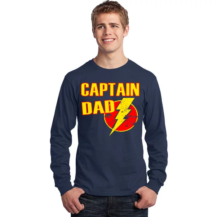 Captain Dad: Superhero Tall Long Sleeve T-Shirt