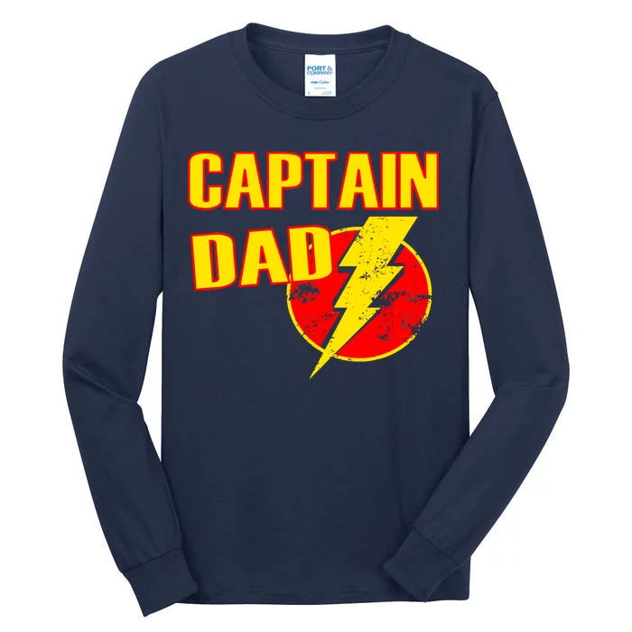 Captain Dad: Superhero Tall Long Sleeve T-Shirt