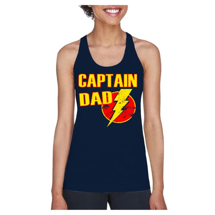 Captain Dad: Superhero Women's Racerback Tank