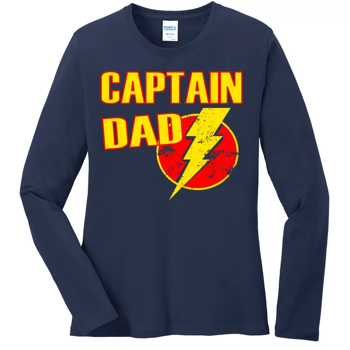 Captain Dad: Superhero Ladies Long Sleeve Shirt