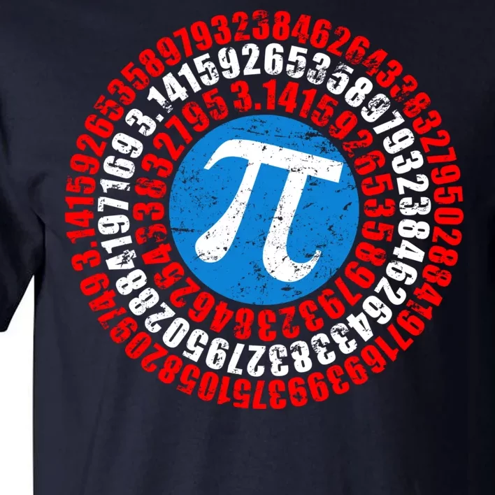 Captain Pi 3.14 Superhero Shield Tall T-Shirt