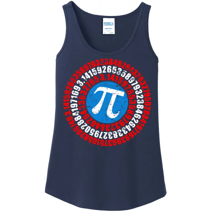 Captain Pi 3.14 Superhero Shield Ladies Essential Tank