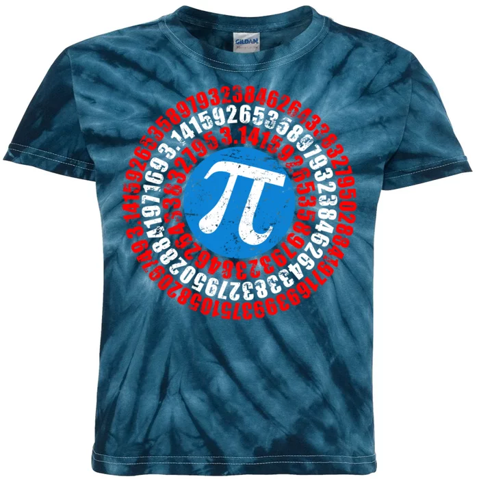 Captain Pi 3.14 Superhero Shield Kids Tie-Dye T-Shirt