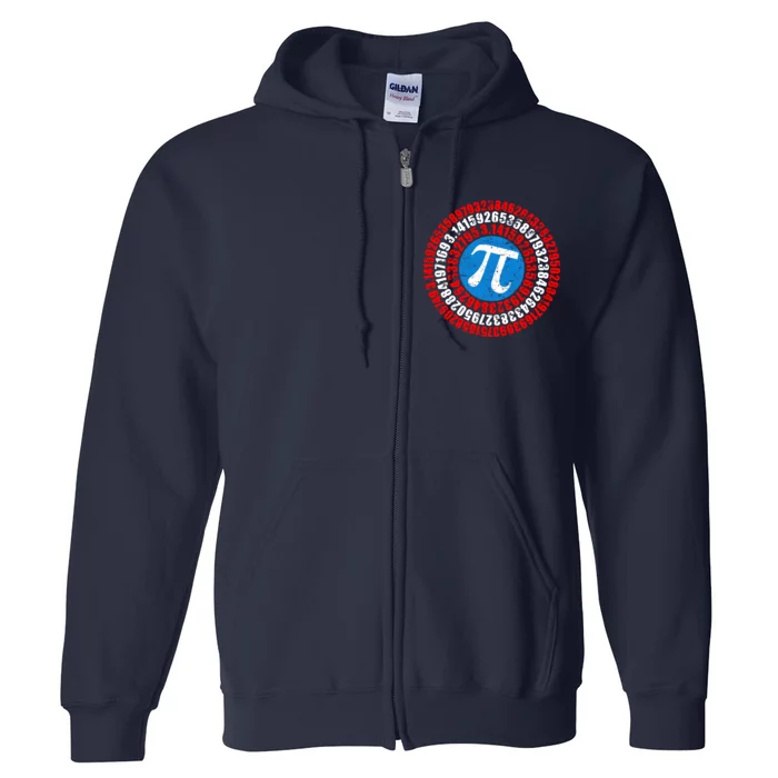 Captain Pi 3.14 Superhero Shield Full Zip Hoodie