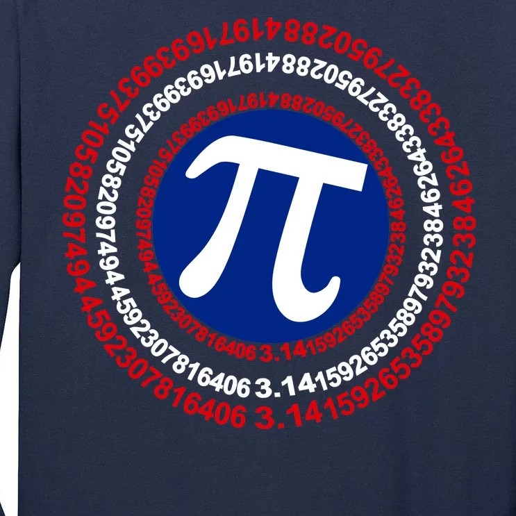 Captain Pi Day 3.14 Superhero Tall Long Sleeve T-Shirt