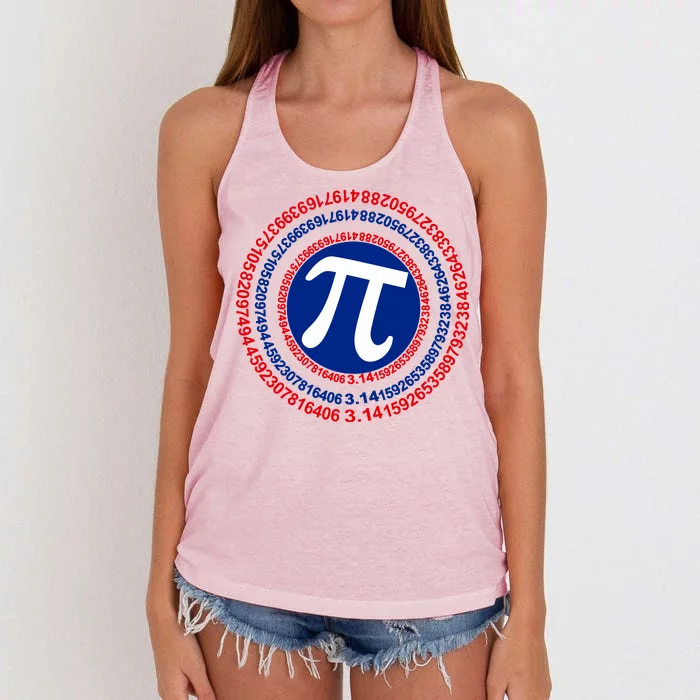 Captain Pi Day 3.14 Superhero Women's Knotted Racerback Tank