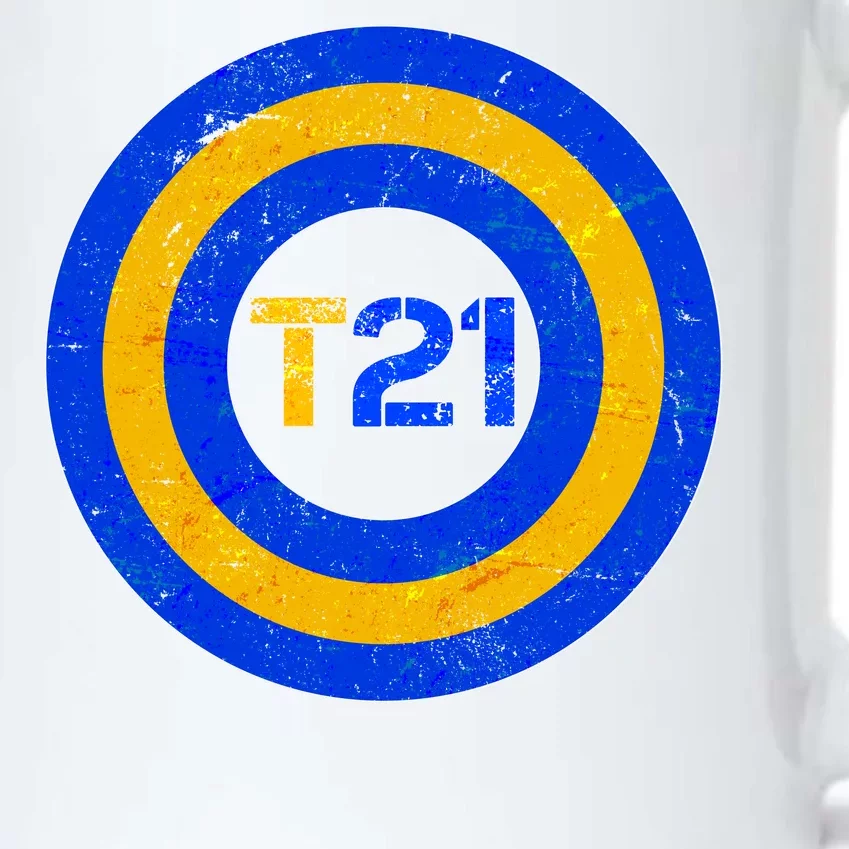 Captain T21 Shield - Down Syndrome Awareness Black Color Changing Mug