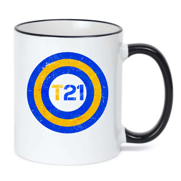 Captain T21 Shield - Down Syndrome Awareness Black Color Changing Mug