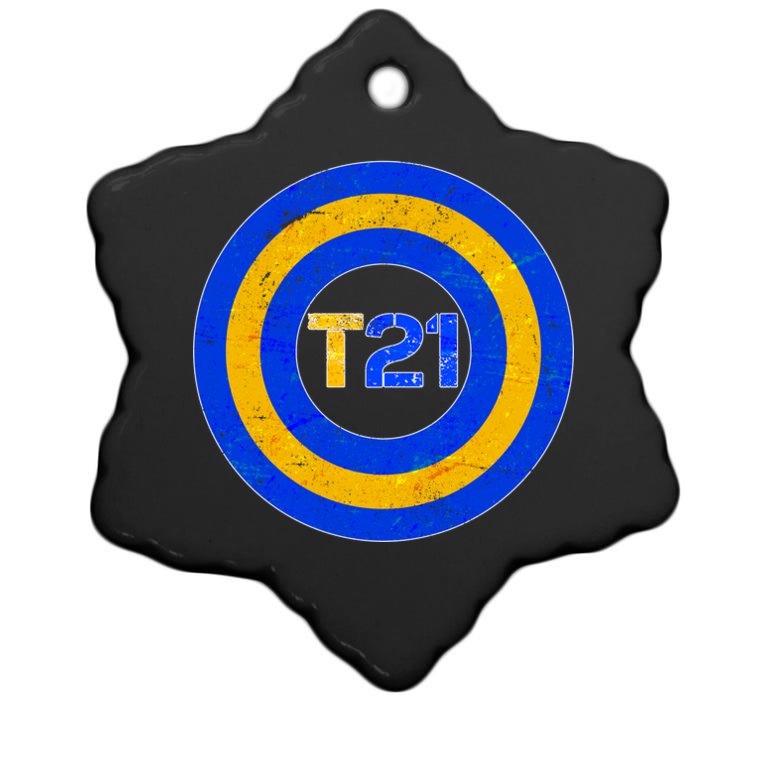 Captain T21 Shield - Down Syndrome Awareness Christmas Ornament