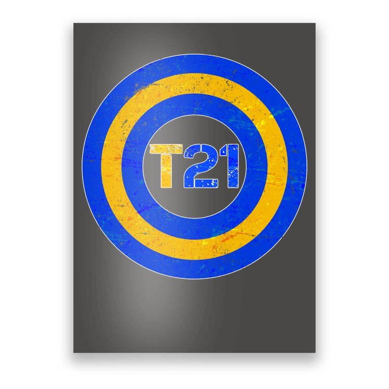 Captain T21 Shield - Down Syndrome Awareness Poster