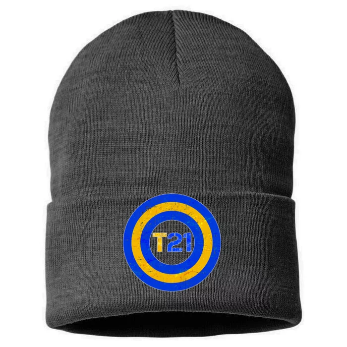 Captain T21 Shield - Down Syndrome Awareness Sustainable Knit Beanie