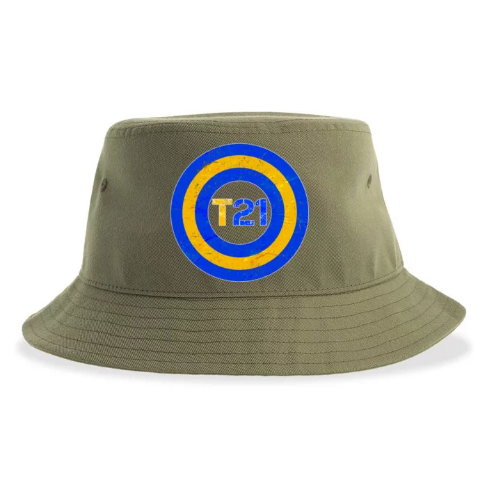 Captain T21 Shield - Down Syndrome Awareness Sustainable Bucket Hat