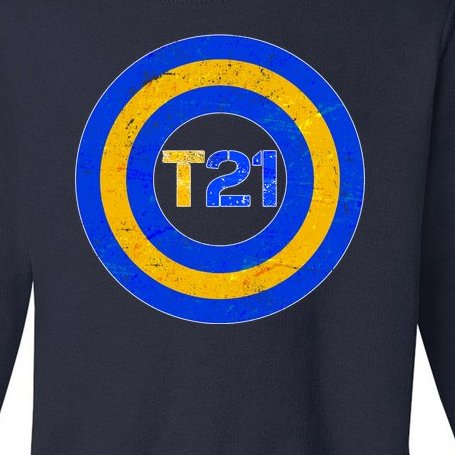 Captain T21 Shield - Down Syndrome Awareness Toddler Sweatshirt