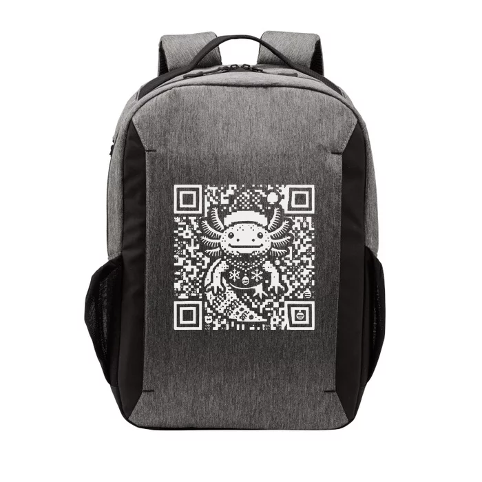 Christmas Axolotl Qr Code Ugly Vector Backpack