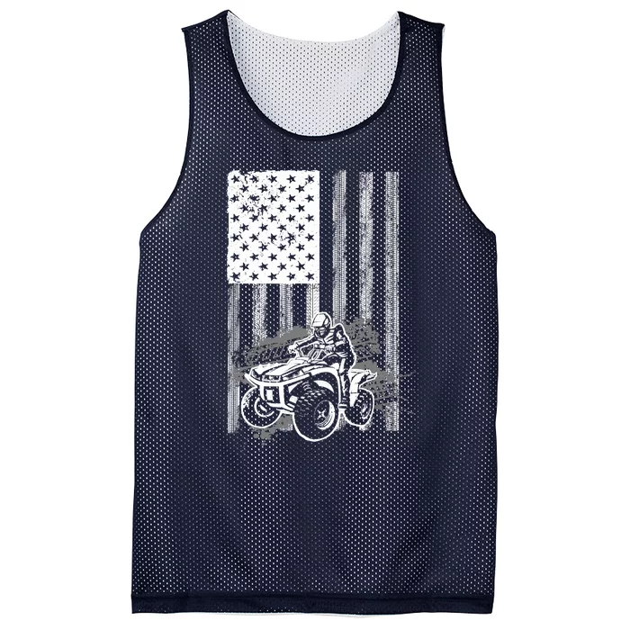 Cool ATV Quad Racing Squad USA Flag 4 Wheeler Mesh Reversible Basketball Jersey Tank