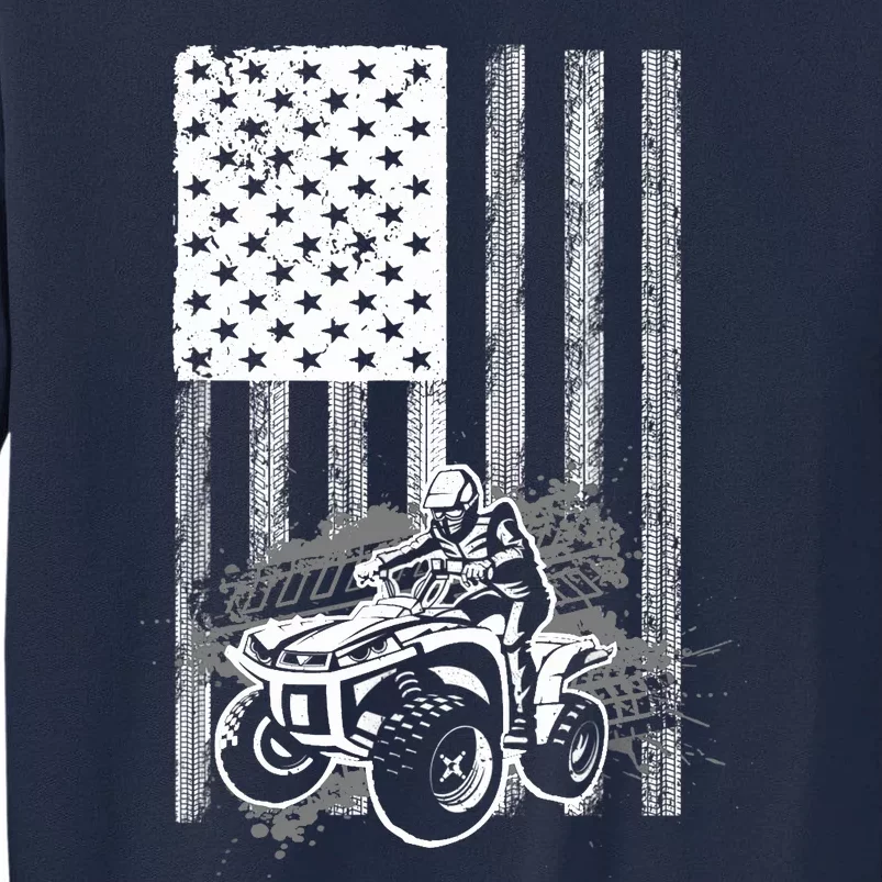 Cool ATV Quad Racing Squad USA Flag 4 Wheeler Tall Sweatshirt