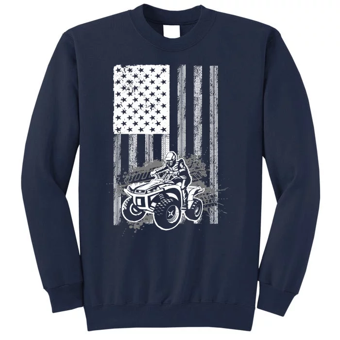 Cool ATV Quad Racing Squad USA Flag 4 Wheeler Tall Sweatshirt