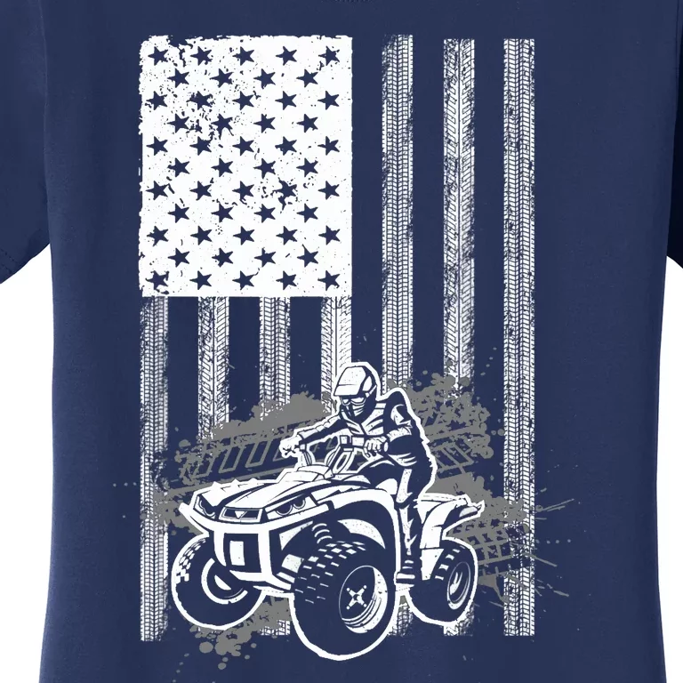 Cool ATV Quad Racing Squad USA Flag 4 Wheeler Women's T-Shirt