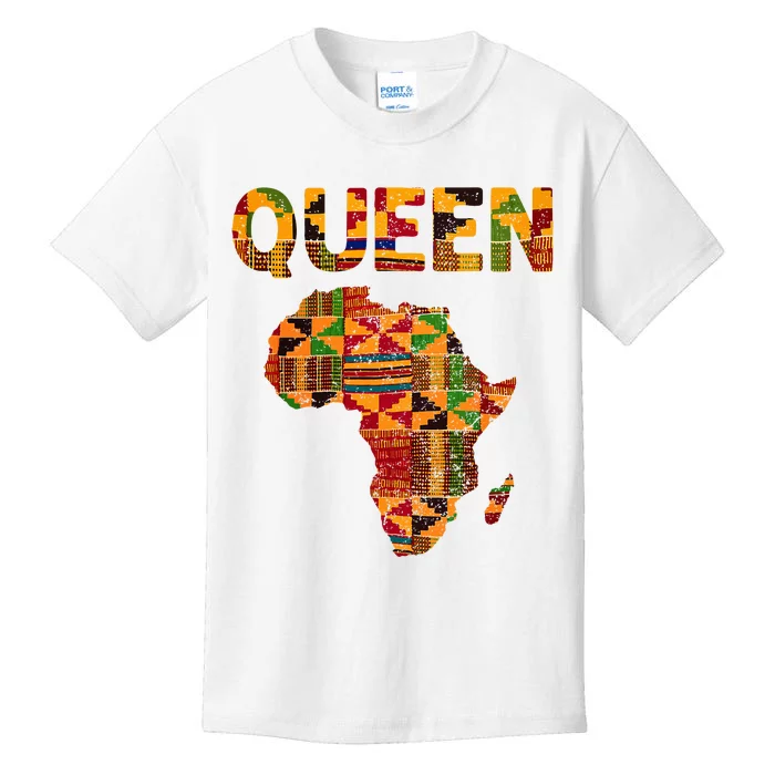 Cool African Queen Art Kente Cloth Africa Ghana Kids T-Shirt