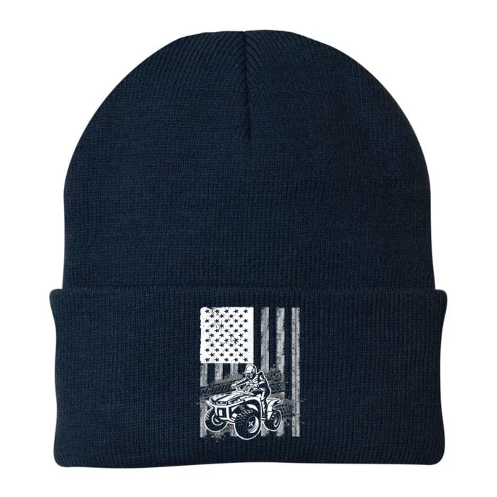 Cool ATV Quad Racing Squad USA Flag 4 Wheeler Knit Cap Winter Beanie