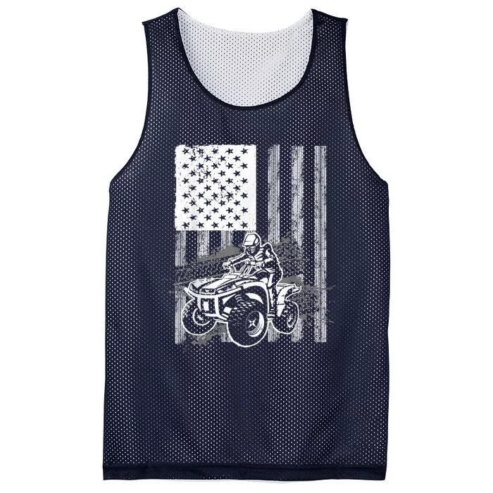 Cool ATV Quad Racing Squad USA Flag 4 Wheeler Mesh Reversible Basketball Jersey Tank