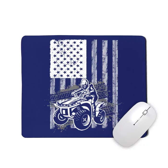 Cool ATV Quad Racing Squad USA Flag 4 Wheeler Mousepad