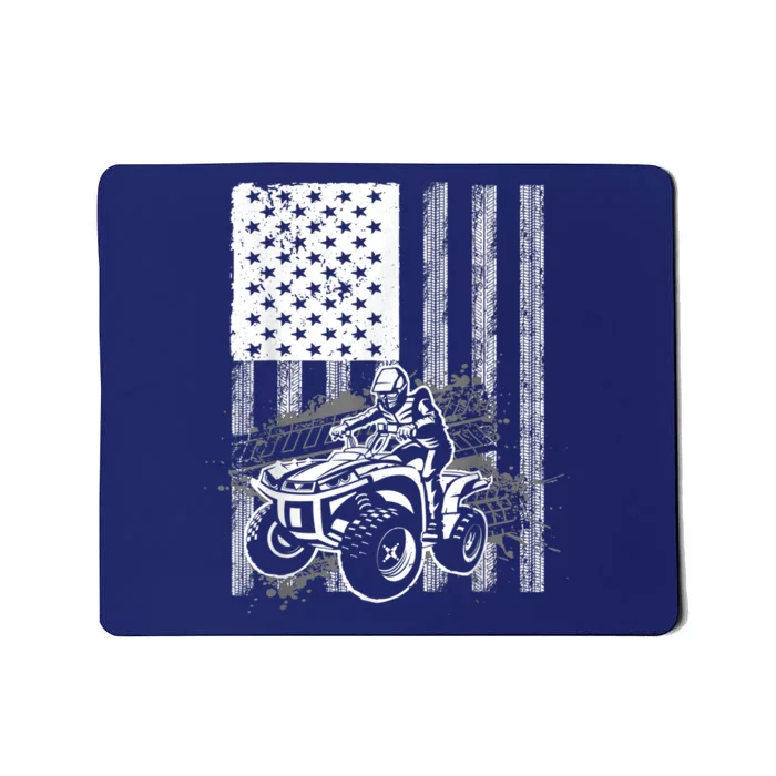 Cool ATV Quad Racing Squad USA Flag 4 Wheeler Mousepad