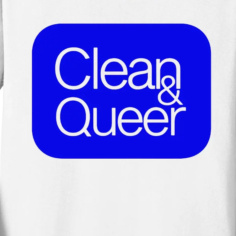 CLEAN AND QUEER Kids Long Sleeve Shirt