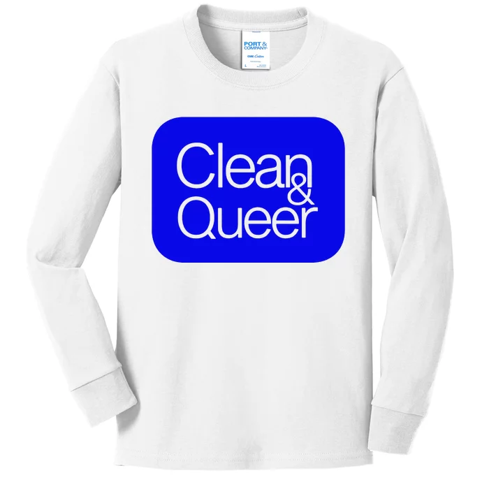 CLEAN AND QUEER Kids Long Sleeve Shirt