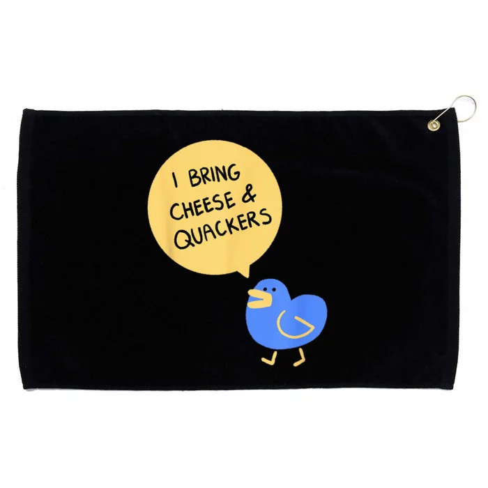 Cheese and Quackers Duck pun Grommeted Golf Towel