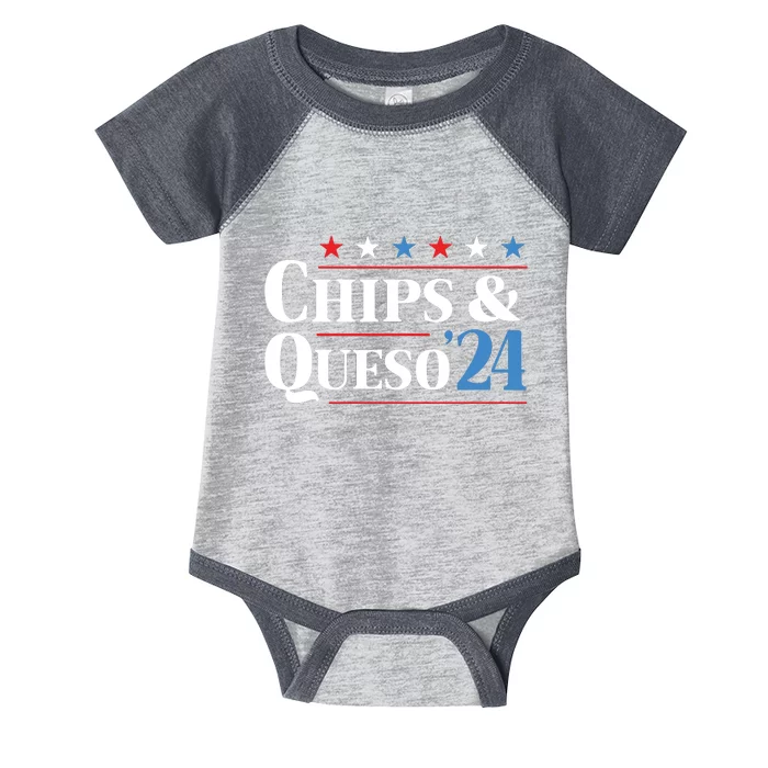 Chips And Queso 2024 Funny Presidential Election 2024 Infant Baby Jersey Bodysuit