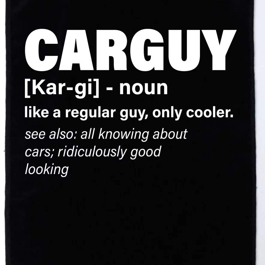 Car Guy Definition Classic Funny Platinum Collection Golf Towel