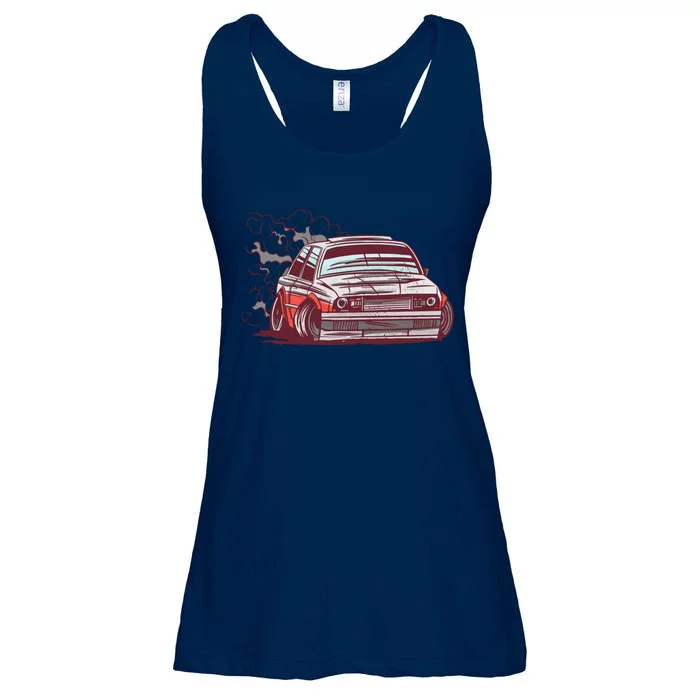 Car Motorsport Drifting Ladies Essential Flowy Tank