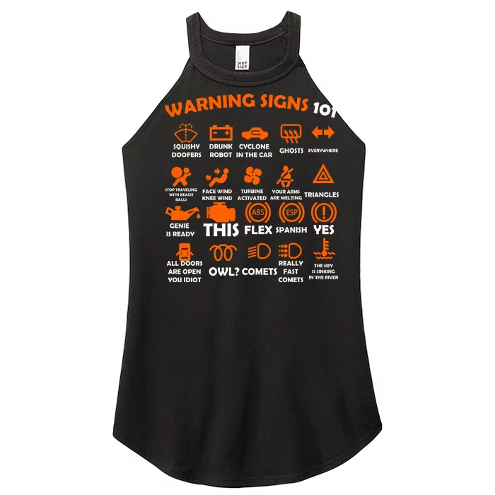 Car Warning Signs 101 Funny Women’s Perfect Tri Rocker Tank