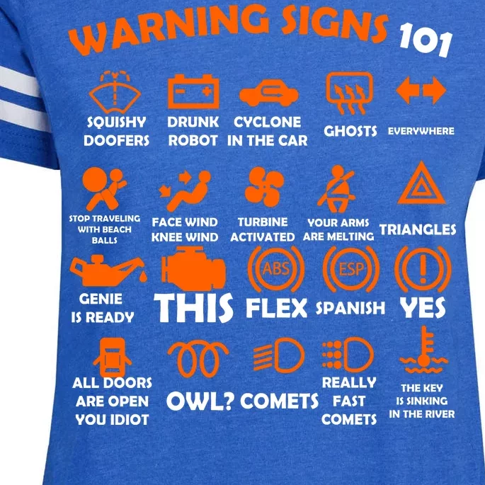 Car Warning Signs 101 Funny Enza Ladies Jersey Football T-Shirt