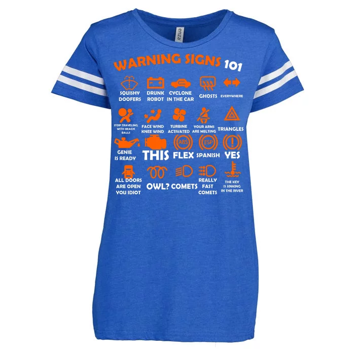 Car Warning Signs 101 Funny Enza Ladies Jersey Football T-Shirt