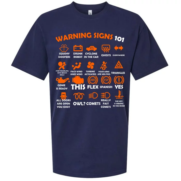 Car Warning Signs 101 Funny Sueded Cloud Jersey T-Shirt