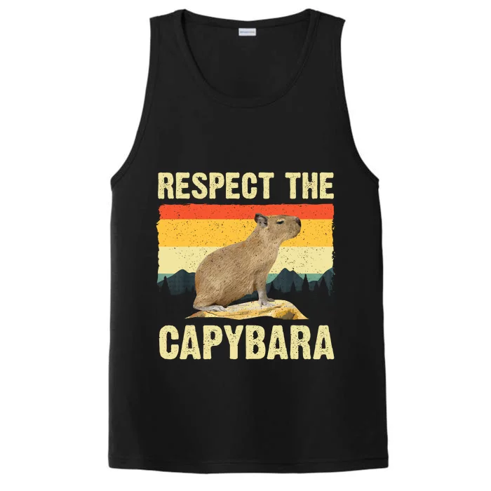 Capybara Art Rodent Animal Lover Capybara Performance Tank