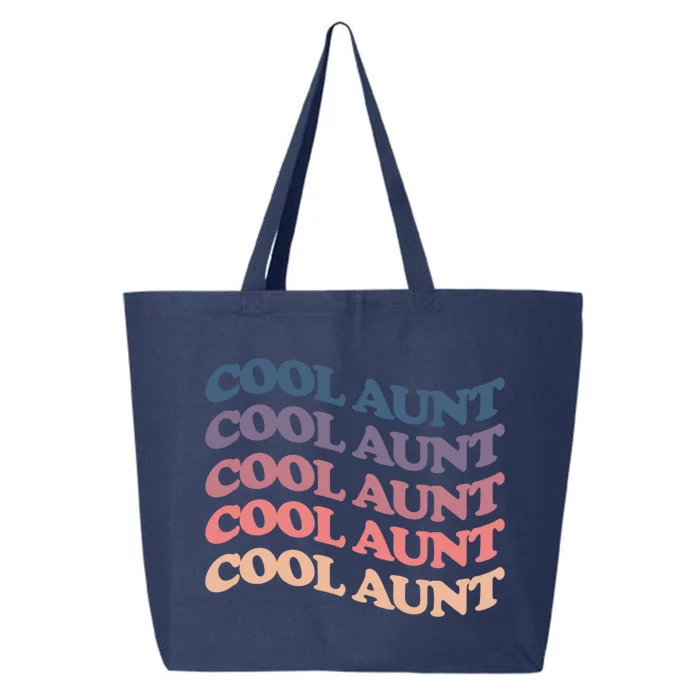 Cool Aunt Retro Rainbow Gift Unts And Auntie Gift 25L Jumbo Tote